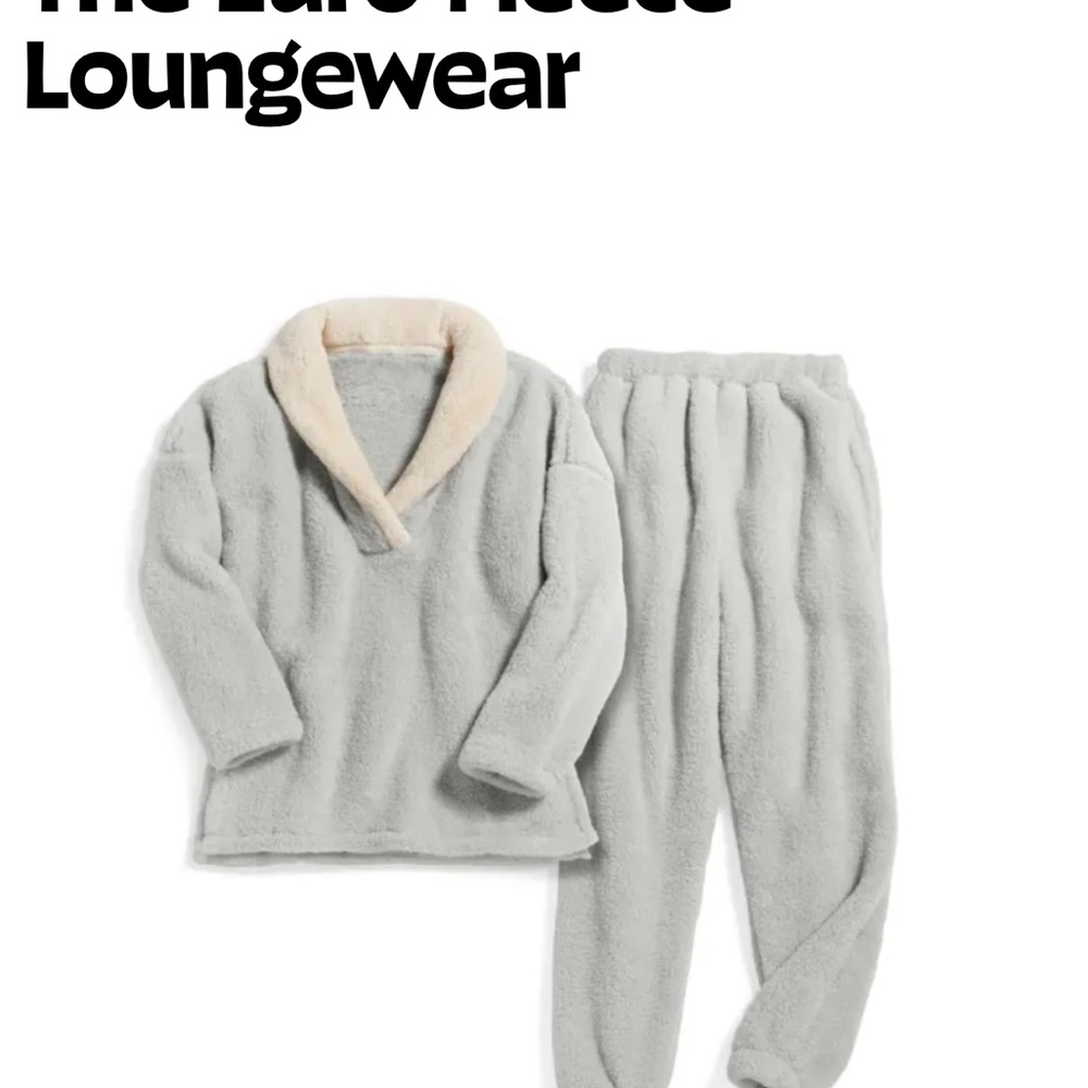 Euro Fleece Women's Pajama Set in Gray